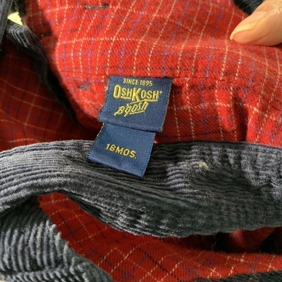 OshKosh thick Corduroy blue Overalls. 18 Months - Picture 3 of 6